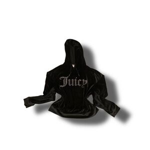 juicy couture black velvet hoodie